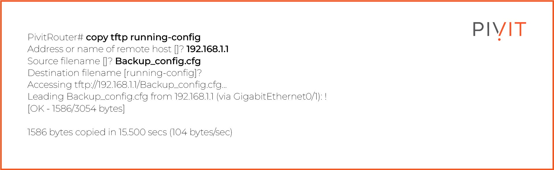 Copy tftp running-config command on a router and its action