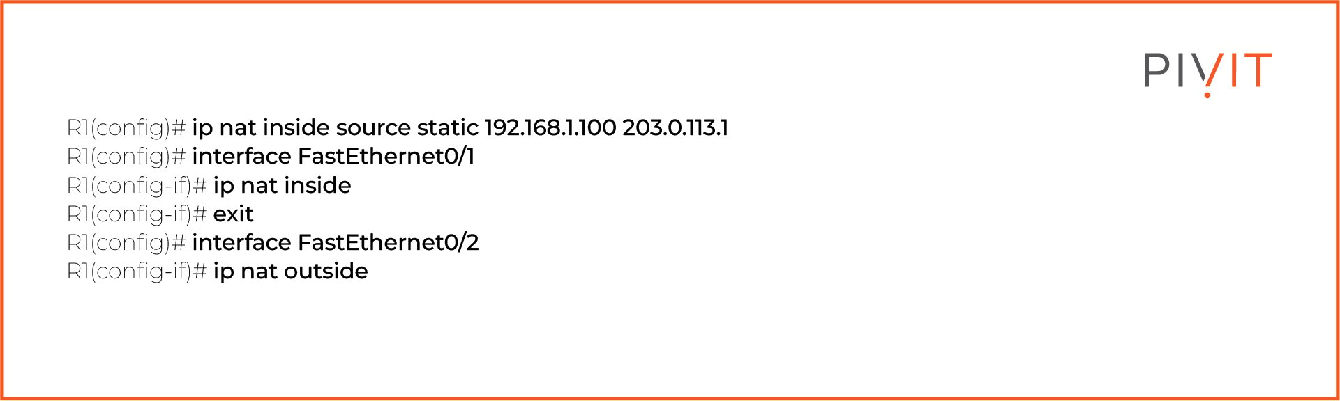 Configuring static NAT on a router 