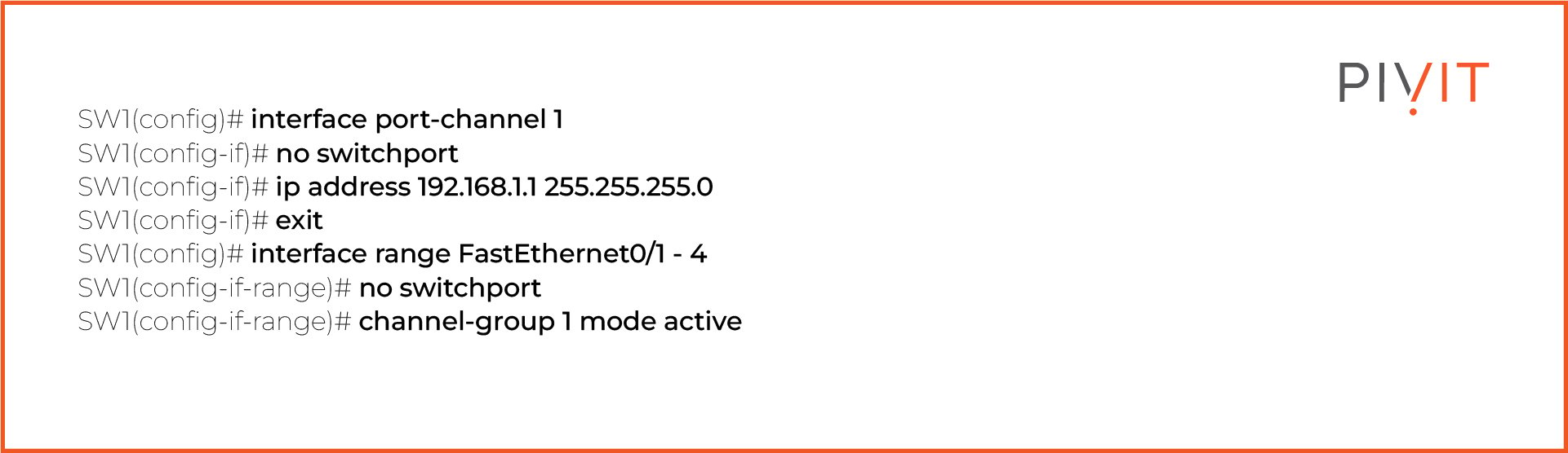 Configuring Layer 3 EtherChannel on a Layer 3 switch