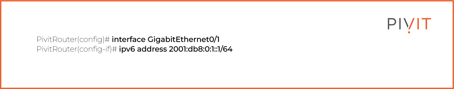 Configuring a public IPv6 address on a router interface using static assignment using a manual interface ID