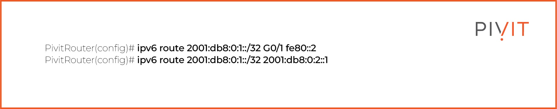 Static IPv6 Routing